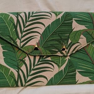Palm print clutch